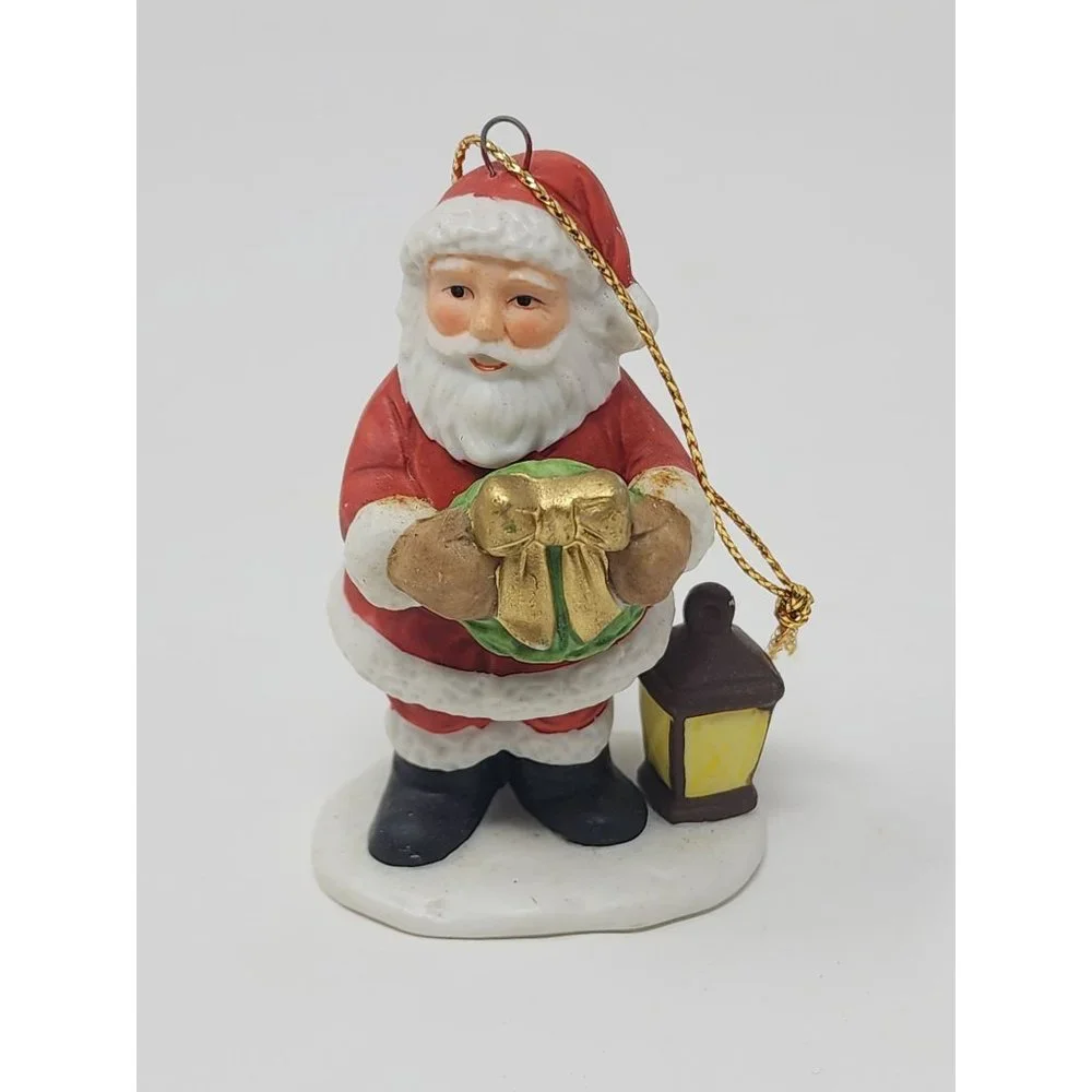 Set Of 5 Homco Christmas Figurines 2‎ Santas 2 Bears 1 Pine Tree